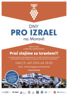 Přednáška - Proč stojíme za Izraelem? úterý 9.9.2025 v 18 hodin