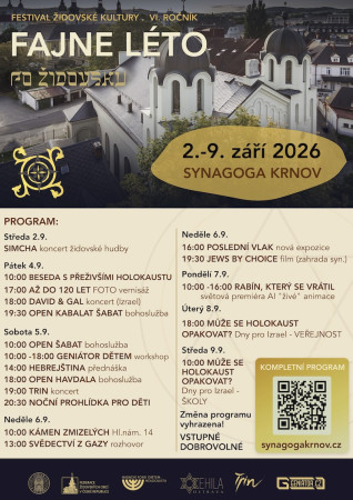 Program festivalu FAJNE léto po židovsku 2.-9.9.2026